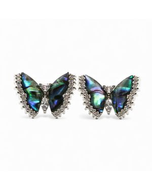 Miss Cecilia Ophelia Butterfly Ear Studs - Blue