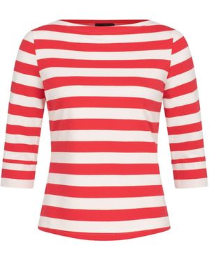 Marianna Déri Top With Boat Neckline Striped - Red