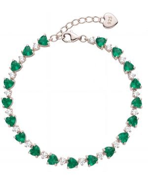 LÁTELITA London Asscher Cut Heart Tennis Bracelet Emerald - Green