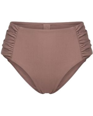 Veroni Swim Neutrals Naomi High-Waist Bottoms - Brown