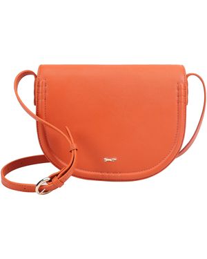 Paul Costelloe Saima Leather Crossbody Bag - Orange