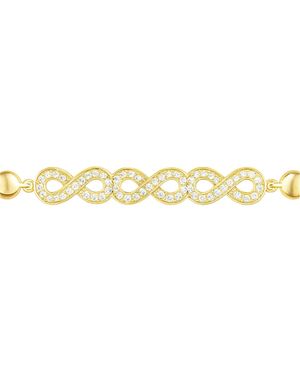 Maison De Gala Infinity Wave Crystal Bracelet - Metallic