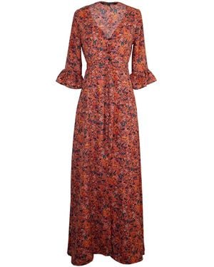 Jennafer Grace Prairie Flora Dressing Gown - Red