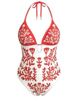 Jessie Zhao New York Coral Garden Reversible One Piece Swimsuit - Red