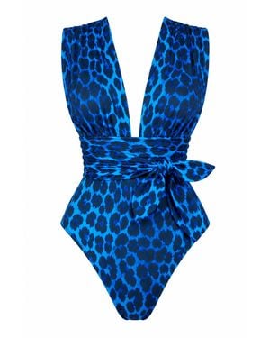 ROSIE BILLINGTON Mambo Multi-Way Swimsuit - Blue
