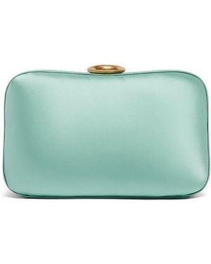 Lulu Guinness Sea Foam Satin Hayworth Clutch Bag - Green