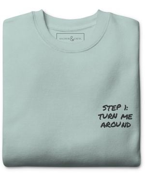 Anchor and Crew Ice Actually Nevermind Annotations Organic Cotton Sweatshirt - Green