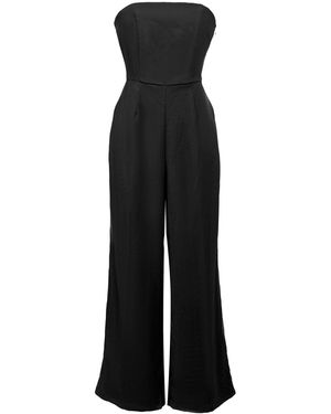 Smart and Joy Minimalist Bustier Jumpsuit - Black