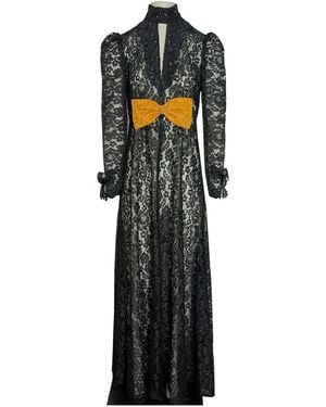 Couture to Your Door Gothic Lace Maxi Dress - Black