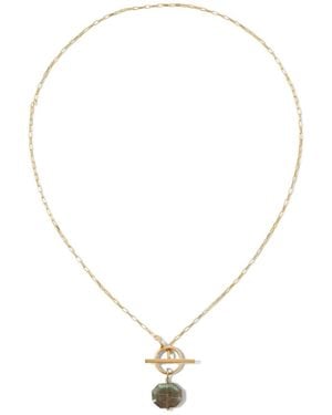 Heather Hawkins Jewelry Stop And Stare Toggle Front Clasp Necklace - Metallic
