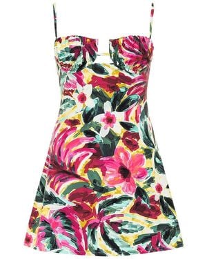 Montce Isla Floral Petal Short Slip Dress - Multicolour