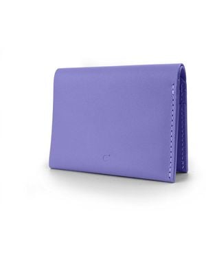 godi. Handmade Bifold Leather Wallet - Purple