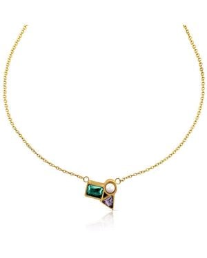 Evie Jewelry Anchor Necklace - Metallic