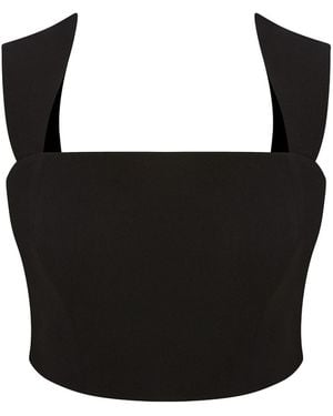 Maan Istanbul Strap Zippered Bustier - Black
