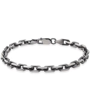Altar™ Ornaments Co. Sentinel Bracelet Sterling Gunmetal Chain Bracelet – Altar - Metallic