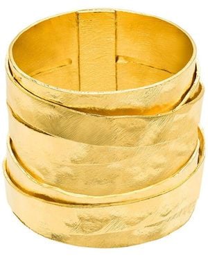 Marcia Moran Astoria Hammered Band Ring - Yellow