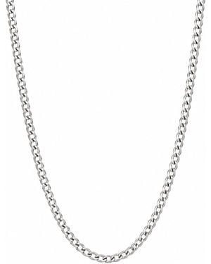 Outrage London Italian 925 Sterling Curb Necklace - Metallic