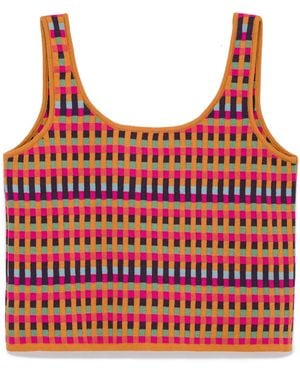 Peraluna Innocence Knit Crop Top - Red