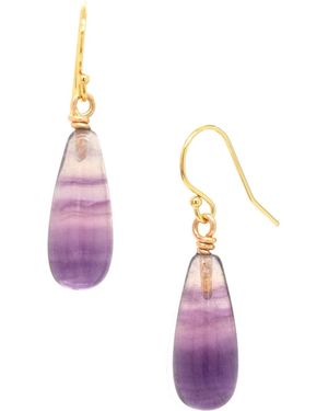 Lori Kaplan Design Fluorite Drop Earrings Xiv - Blue