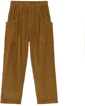 Thinking Mu Relaxed Corduroy Cargo Max Trousers - Natural
