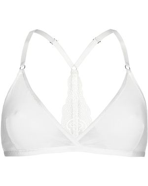 Luciela Sheer Mesh Bralette - White