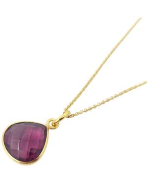 Sophelia Tourmaline October Birthstone Plated Necklace - Purple