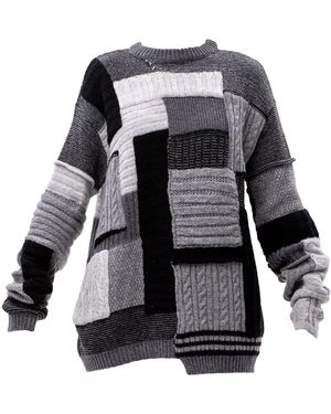 Maison Bogomil Chunky Patchwork Jumper - Black