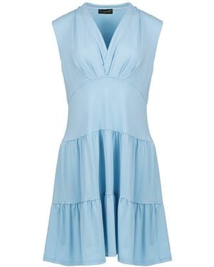 Conquista Light Sleeveless V-Neck Jersey Dress – Loose Fit, Knee-Length - Blue