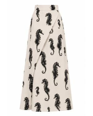 Julia Allert Neutrals Wrap Long Skirt - Natural