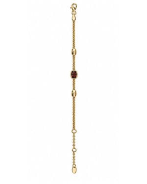 Serotonin Complice Plated Bracelet With Garnet - Metallic