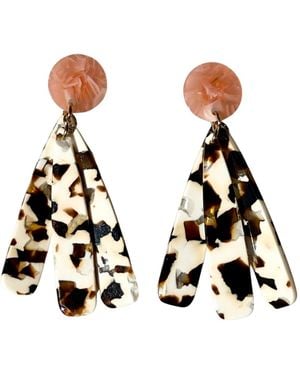 CLOSET REHAB Neutrals Petal Drop Earrings - White