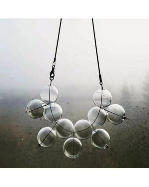 Laura Daili Neutrals Royal – Blown Glass Bubbles Necklace - Grey