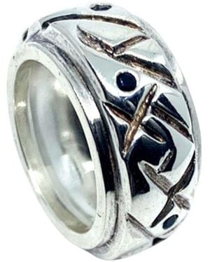 Tg-Jewellery by Tamara Gervasio Abstract Chunky Sterling Ring With Sapphire Gemstone - Multicolour
