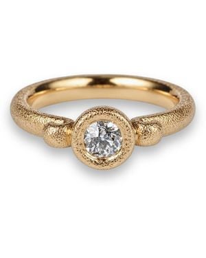 Adrian Ashley Genuine Fairtrade & Old-Cut Vintage Diamond Handmade Ring - Metallic
