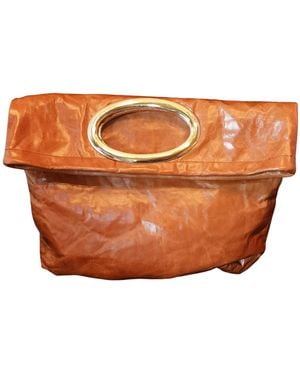 Romer Millinery Morphy Moldable Clutch Bag Leather With Handle - Orange