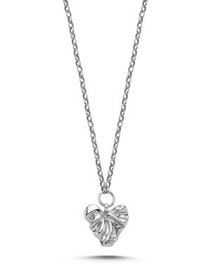 LINYA JEWELLERY Tesa Heart Necklace - Metallic