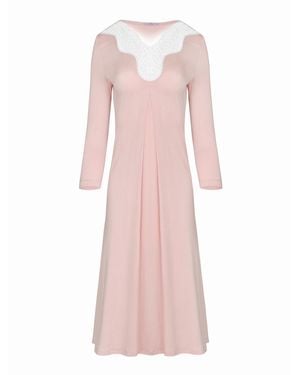 Oh!Zuza Lightweight Nightgown With Lace - Pink