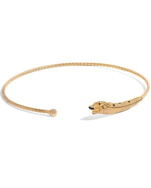 Ebru Jewelry Divine Panther Power Vermeil Collar Necklace - Metallic