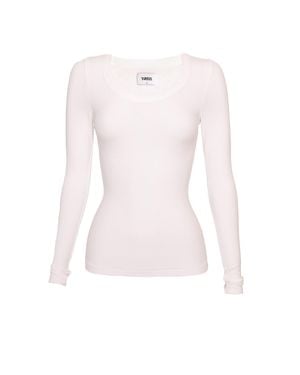 Vænn Scoop Neck Long Sleeve Tee Pearl - Pink