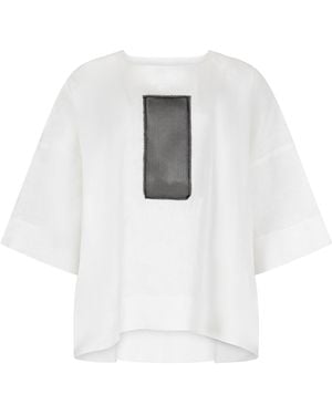 Clothes by Locker Room Boxy Linen-Cotton Top - White