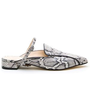 Alterre Neutrals Python Twiggy Pointed Loafer - White