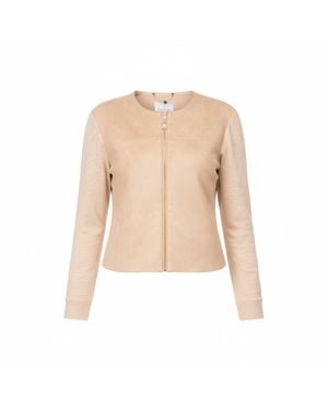 Franchetti Bond Neutrals Gianella Suedette Jacket - Natural