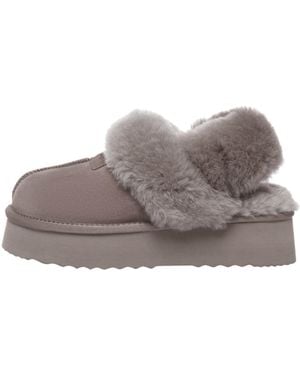 EverAu Australia Fantail Leather Slippers With Two Removable Straps - Brown