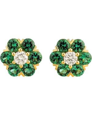 Juvetti Cinq Earrings Diamond & Emerald - Green