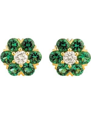 Juvetti Cinq Earrings Diamond & Emerald - Green