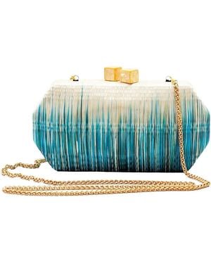LIKHÂ Sarsuela Handwoven Clutch - Blue
