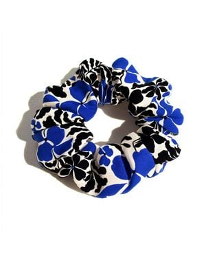 Crono Zee Flora Scrunchie - Blue