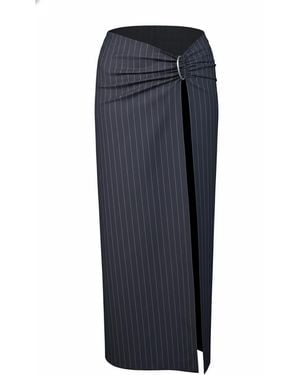 Salteye Studio High-Slit Carabiner Skirt - Blue