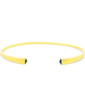 GEM BAZAAR Grace Bangle With Quartz - Metallic