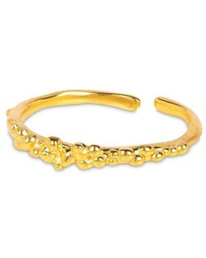 Amadeus Caviar Stacking Ring - Metallic